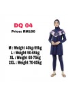 Baju Renang Muslimah - DQ 04 (FLORAL PLAIN PURPLE)
